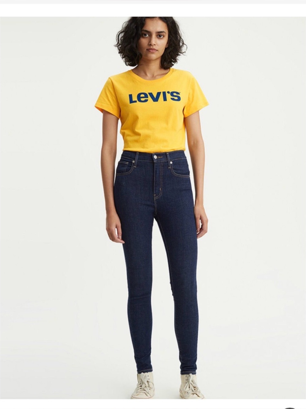Levi's Mile High Super Skinny in Dark Blue Denim